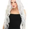Partytime Wig Long Bright White Wavy Wig
