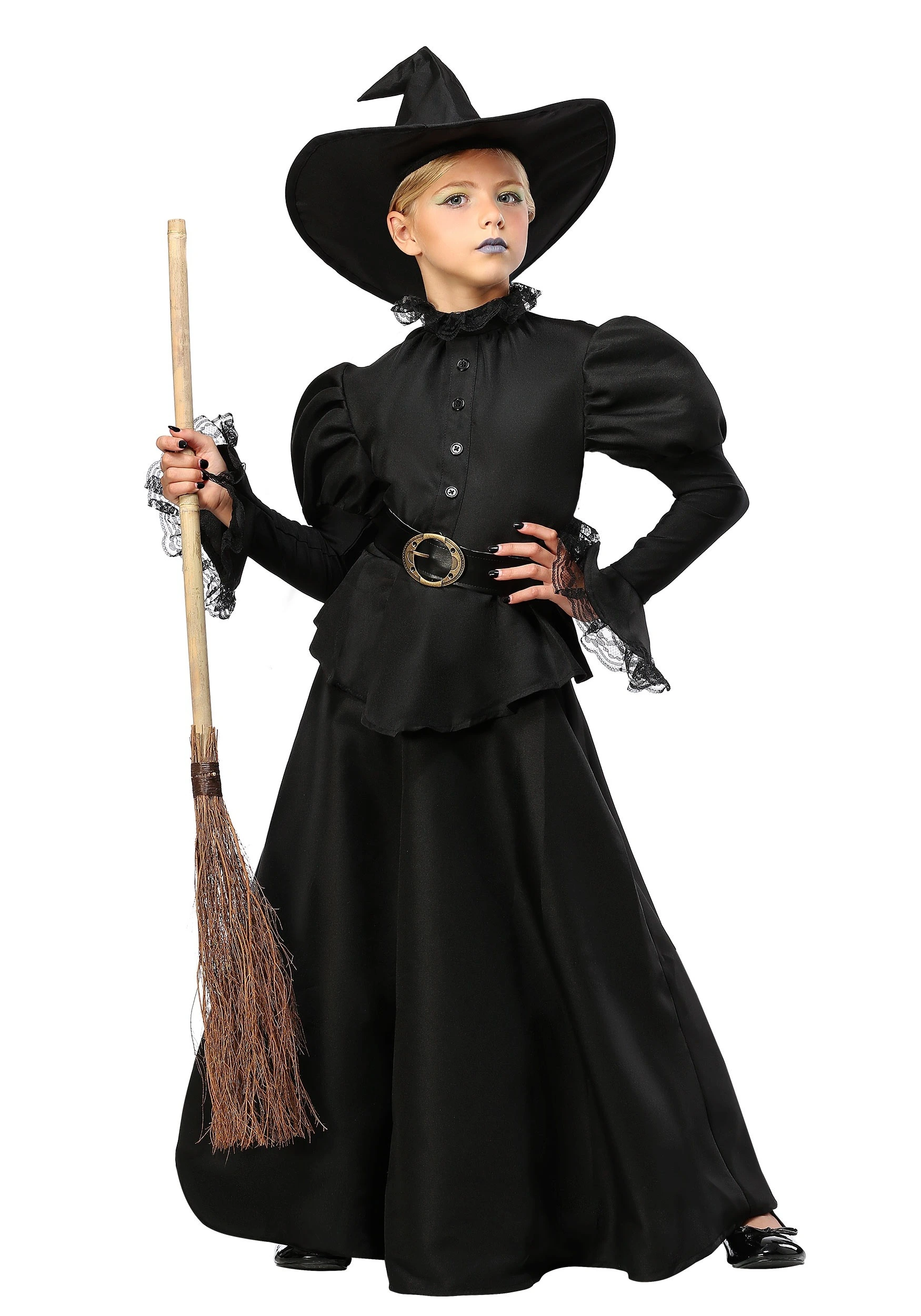 Fun Costumes Classic Black Witch Girls Costume 1 Fun Costumes Classic Black Witch Girls Costume