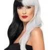 Smiffys Black And Grey Deluxe Heat Stylable Wig