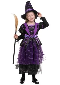 Joyin Light Up Purple Bat Witch Costume For Girls -Peter Pan Costumes Shop girls light up purple bat witch costume alt 4