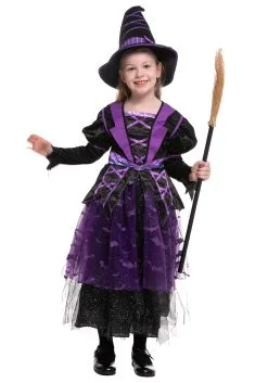 Joyin Light Up Purple Bat Witch Costume For Girls -Peter Pan Costumes Shop girls light up purple bat witch costume alt 5
