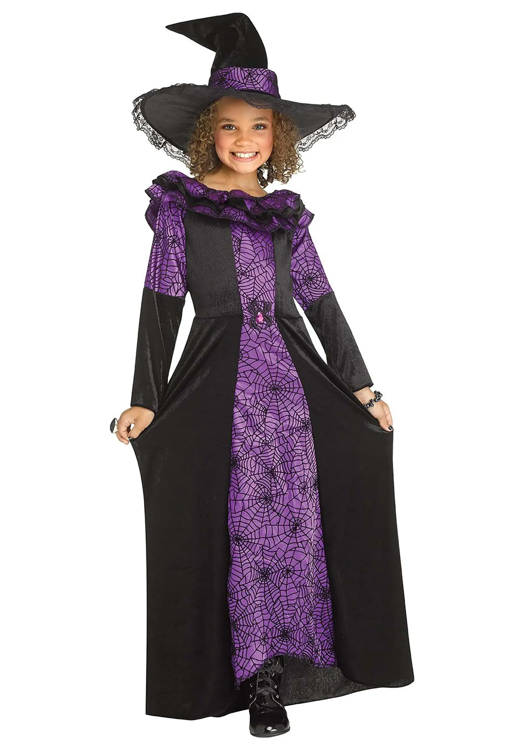 Fun World Purple Spider Witch Costume For Girls 1 Fun World Purple Spider Witch Costume For Girls