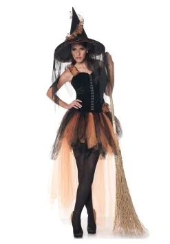 Underwraps Hallow's Eve Women's Orange & Black Witch Costume