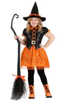 Savvy Garments Girl's Pumpkin Patch Witch Costume