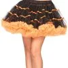 LEG AVENUE Orange And Black Tulle Petticoat