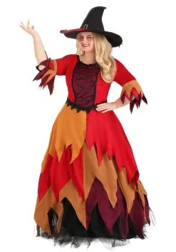 Suzhou Zhongsheng Imp & Exp Co., Ltd Plus Size Autumn Harvest Witch Costume For Women