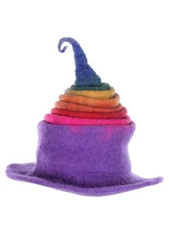 Elope Adult Rainbow Borealis Heartfelted Witch Costume Hat -Peter Pan Costumes Shop rainbow borealis heartfelted witch hat alt 6
