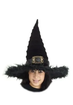 Elope Ridged Witch Black Costume Hat