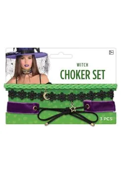 AMSCAN Witch Choker 3 Pack