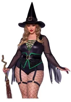 LEG AVENUE Sexy Plus Size Envious Witch Costume For Women