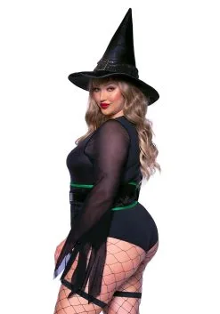 LEG AVENUE Sexy Plus Size Envious Witch Costume For Women -Peter Pan Costumes Shop womens plus size envious witch costume alt 2