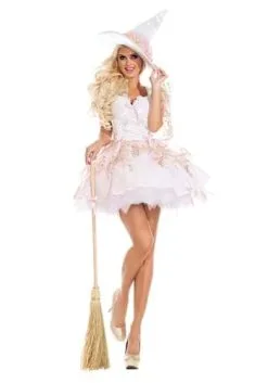 Party King Sexy White Magic Witch Costume For Women